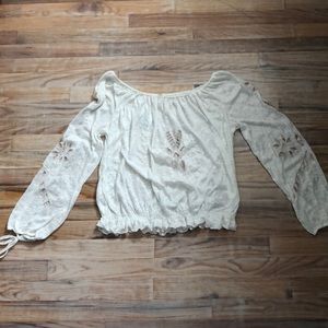 Free People Ivory off the shoulder top Size M